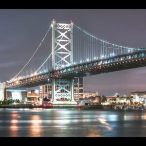 Philadelphia Ben Franklin Bridge ,Canvas Art(24x36) Color,Wall Art,Photography