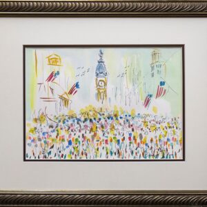 Original Watercolors Painting Framed and Matted by Joe Barker 18x22