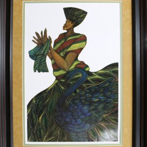Charles Bibbs Silk Maiden - Limited Edition Lithograph Framed and Matted