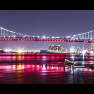 Philadelphia Ben Franklin Bridge,Canvas Art (12 x36) Art on Canvas,Wall Art,Photography,Prints,Panoramic,Panorama.