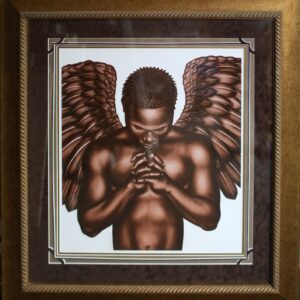 The Guardian By Larry Poncho Brown ,Limited Edition ,Framed And matted,African American Art.