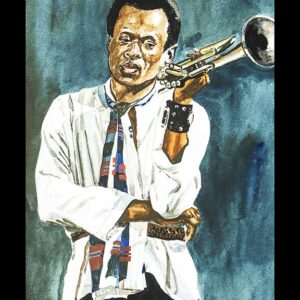 Miles Art on Canvas  (20x27) Jazz Art