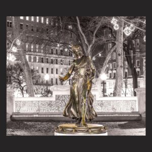 Philadelphia Rittenhouse square Internal Medicine Maria Mazzotti,Black and White (12 x14) Canvas Art.