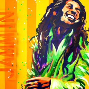 Bob Marley,Pop Art,Canvas Art (20x27) Music,Jazz,Black Art,African American Art.