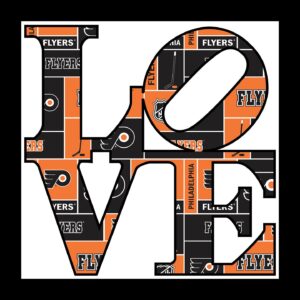 Philadelphia Sports Love Flyers ,Canvas Art,(20x27)Sports wall Art,Office Art,Art on Canvas.