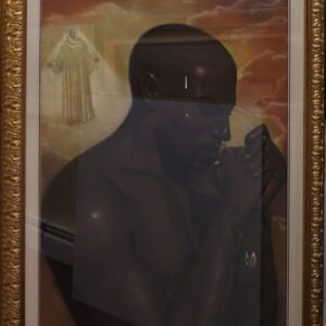 Praying for her is original pastel on acid free pastel paper by Laurie Cooper ,Framed And Matted (46x67) ,Black art,African American Art.
