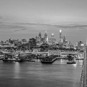 Philadelphia Skyline From Ben Franklin Bridge ,Canvas Art(24x36),Wall Art,Photo