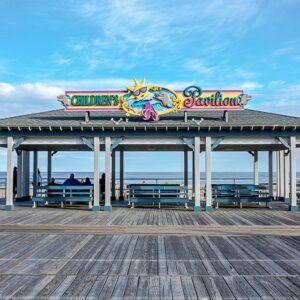Children's Pavilion At Ocean City NJ,Canvas Art,Photo,Beach Art,(20x27).