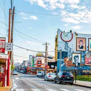 Philadelphia King of Steaks ,Pat's with wall Fame,Canvas Art(20x40) wall Art ,South Philadelphia.
