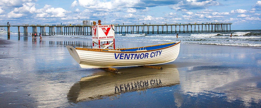 Life Guard at Ventnor,Nj,Canvas Art,Photo,Wall Art,Ocean Art.(15x36)