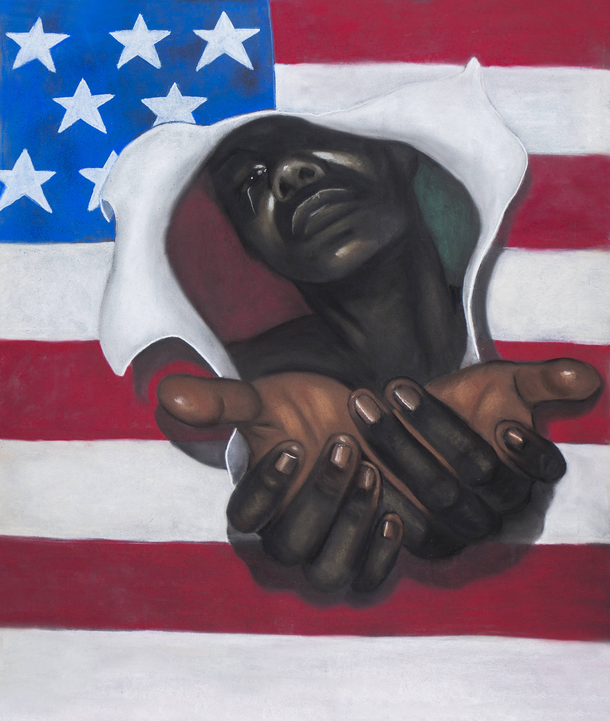 Slavery Still Exit 2 ! By Laurie Cooper Canvas Art (20x27) Black Art,African American Art.