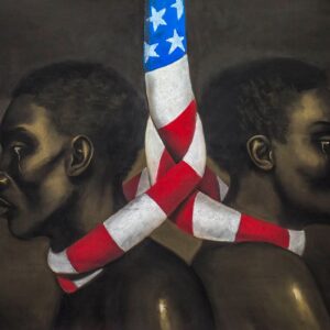 Live Together or Die Together By Laurie Cooper ,Canvas Art (27x20),Black Art,African American Art.