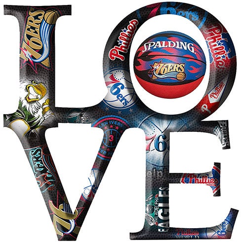 Philadelphia sports Love Teams 4 (Gallery Wrapped)