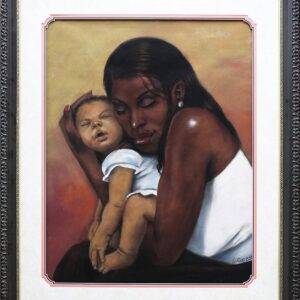 Mother's Love Is original Pastel On acid free Pastel Paper by Laurie Cooper Framed and Matted.