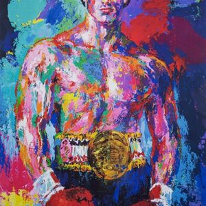 Rocky Balboa Replica Leroy Neiman Boxing  Canvas Art.