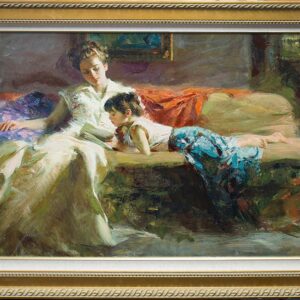 Late Night Reading by Pino (36''x27'') Image Size ,frame Size is (44''x34'')