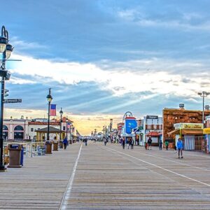 Board walk with the Music Pier At Ocean City ,NJ ,Canvas Art,photo,Wall Art(20x40)