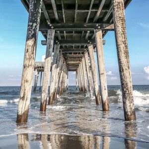 photography art of the  Fishing Pier,Ocean City NJ,at day TimeCanvas Art (20x27) Wall Art,Art on Canvas.