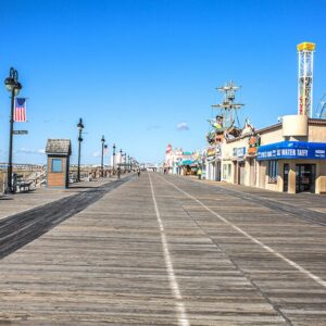 Ocean City Nj Board Walk Day time, (20x27),Canvas Art,Photo,Wall Art