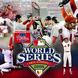 Phillies collage World series 2008 (20x60) Canvas Art,Gallery Wrapped.1980-2008