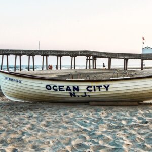 Ocean city NJ at sunset(12x36) CanvasArt