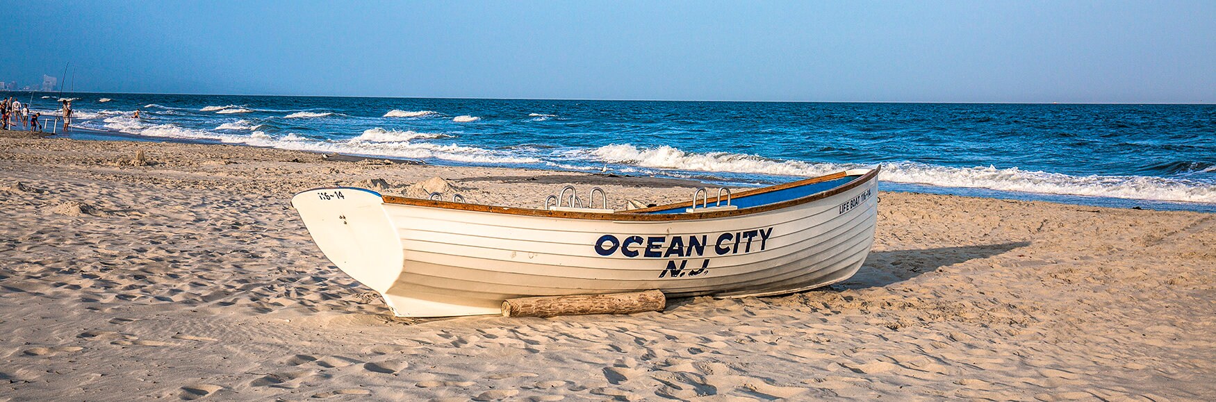 Photography Art of Ocean City NJ at Sunset ,(12x36)Canvas Art.