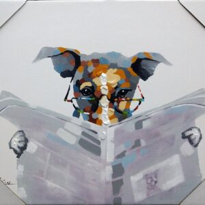 Reading Book ( Original oil Painting on Canvas ) Gallery Wrapped ready to hang 20x24