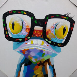 Frog with Sunglasses ,Original Oil Painting (20x24)