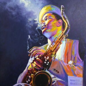 Dexter Gordan By Overon,Canvas Art,Jazz,Music,Prints,Giclee.20x27