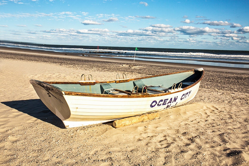Ocean City NJ Beach Giclee on Canvas 24x36 ,Wall Art