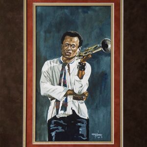 Miles Davis IsOriginal  Watercolors Painting on Acid free Board by Tom Meckinney