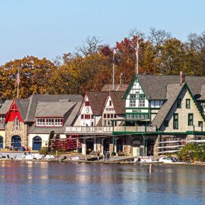 Photography art of Philadelphia Boat House Row ,Canvas Art,Wall Art (20x60)