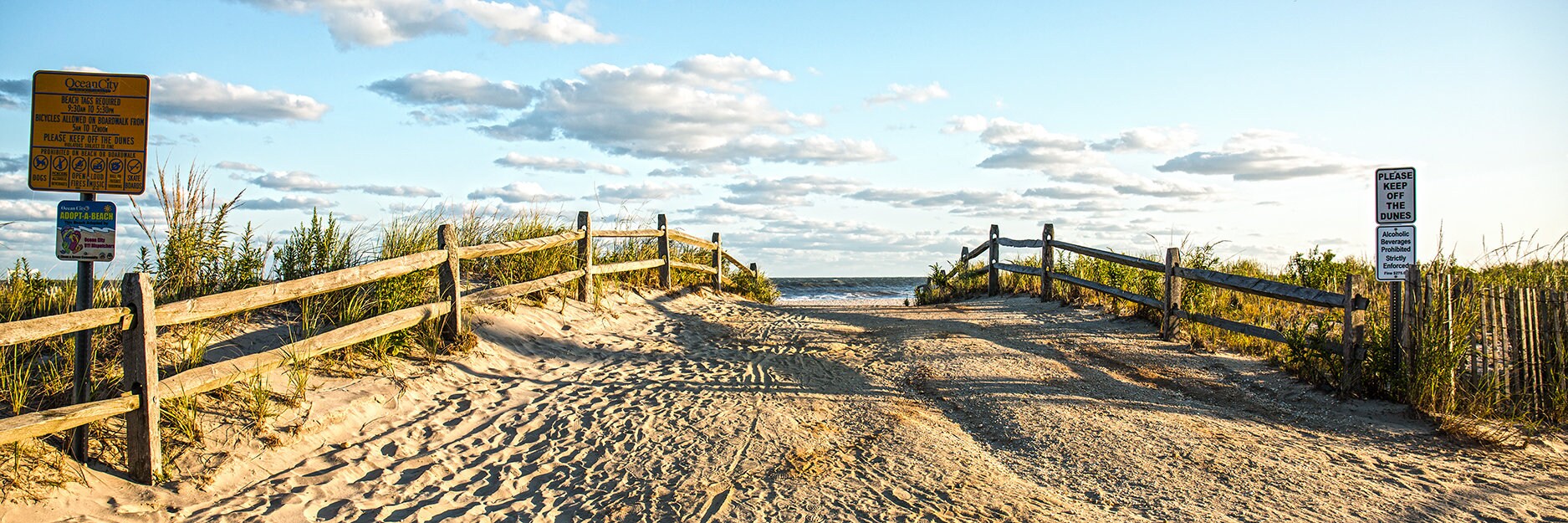 Photography Art Of Walking Path at Ocean City Nj Beach ,Canvas Art,Giclee,Wall Art (20x60,12x36)