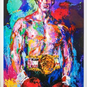 Rocky Balboa Replica Leroy Neiman Boxing Canvas Art.