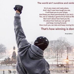 Rocky at the Philadelphia Museum 12x14,is Canvas Art.