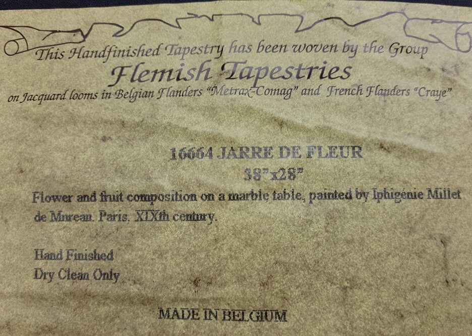 Hand finished Tapestry Has been woven by the group ,Flemish Tapestries from Belgium - Image 4