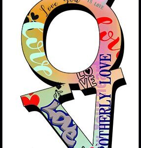 Love letters graffiti ,Giclee on Canvas ,Wall Art  (7x20)( 10x30)