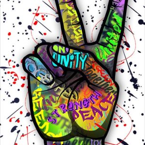 Peace Graffiti Art Canvas Wall Art, Home Decor,Gallery Wrapped