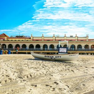 Photography Art Of 9th Street and music pier at Ocean City NJ,Canvas Art,Luster Paper