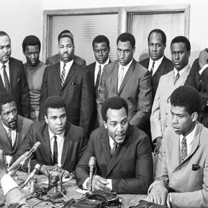 Bill Russell and Muhammad ali at The Press Conference in 1967,Giclee On Canvas