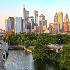 Photography Art Of philadelphia Skyline ,Canvas Art,Gallery Wrapped,