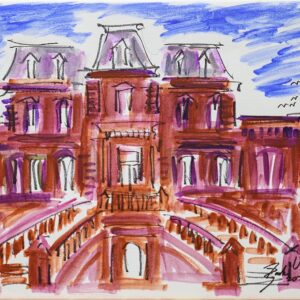 Original Acrylics on Canvas of The Union League of Philadelphia by the Artist Joe Barker