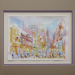 Original Watercolors Painting By the Artist Joe Barker ,DBL Matted (19''x 23'')