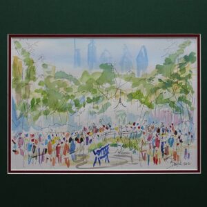 Original  Watercolors Painting by The Artist Joe Barker (16'' x20 ") Ritten House Sq