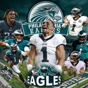 Eagles Number 1 Canvas Art quarterback ( Jalen Hurts)