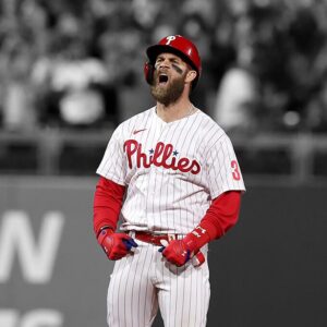 Phillies 2022 #3 Bryce Harper Canvas Art