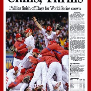 World Series 2008 Champions 11 '' x 22'' Giclee on Canvas (Gallery Wrapped)