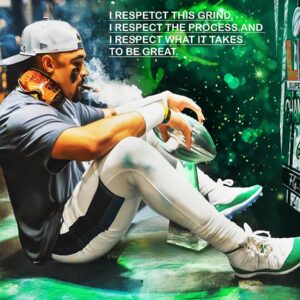 Jalen Hurts Trophy , Gallery Canvas Wrapped, Philadelphia Eagles