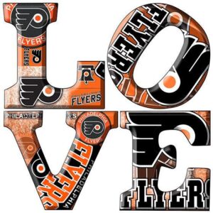 Philadelphia Flyers Love (12 x12) ,Canvas Art,Sports Canvas,Office Art,Sport Wall Art.