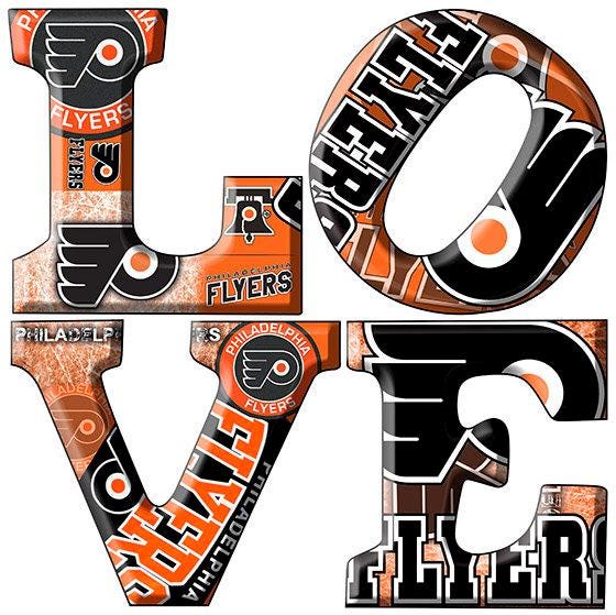 Philadelphia Flyers Love (12 x12) ,Canvas Art,Sports Canvas,Office Art,Sport Wall Art.